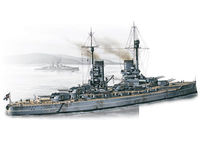 WWI German battleship Knig model kit
