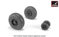 F-111 Aardvark early type wheels w/ weighted tires