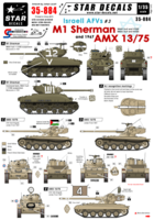 Israeli AFVs # 3. M1 Sherman and AMX 13/75