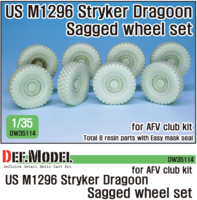 US M1296 Stryker Dragoon Sagged wheel set ( for AFV club 1/35)