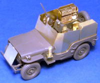 Armoured Jeep with SCR-193 U.S. WWII  radio set
