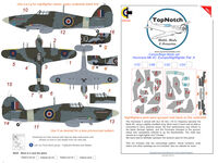 Hawker Hurricane Mk.II C / Nightfighter - Europe Pattern A Camouflage pattern paint masks (for Arma Hobby, Hasegawa, Italeri and Revell kits) - Image 1