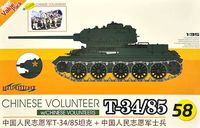 Chinese Volunteer T-34/85 with Chinese Volunteers