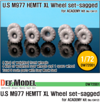 M977 HEMTT "XL" Sagged Wheel set (for Academy 1/72) - Image 1